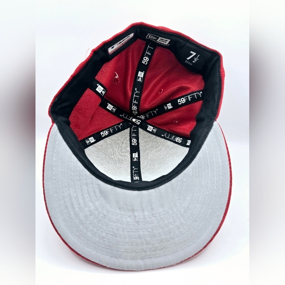 New Era 59Fifty Los Angeles Angels Anaheim MLB Hat/Cap fitted Sz 7 1/2 On Field - Picture 7 of 8